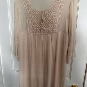 Cream hippie dress, short length